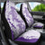 Polynesian Purple Plumeria Lei Car Seat Cover with Hammerhead Shark