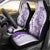 Polynesian Purple Plumeria Lei Car Seat Cover with Hammerhead Shark