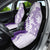 Polynesian Purple Plumeria Lei Car Seat Cover with Hammerhead Shark