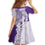 Polynesian Purple Plumeria Lei Family Matching Long Sleeve Bodycon Dress and Hawaiian Shirt with Hammerhead Shark