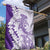 Polynesian Purple Plumeria Lei Garden Flag with Hammerhead Shark