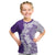 Polynesian Purple Plumeria Lei Kid T Shirt with Hammerhead Shark