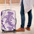 Polynesian Purple Plumeria Lei Luggage Cover with Hammerhead Shark