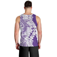 Polynesian Purple Plumeria Lei Men Tank Top with Hammerhead Shark LT7 - Polynesian Pride