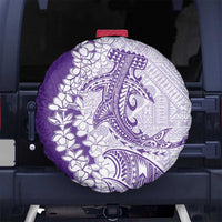 Polynesian Purple Plumeria Lei Spare Tire Cover with Hammerhead Shark LT7 - Polynesian Pride