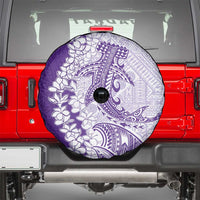 Polynesian Purple Plumeria Lei Spare Tire Cover with Hammerhead Shark LT7 - Polynesian Pride