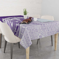 Polynesian Purple Plumeria Lei Tablecloth with Hammerhead Shark LT7 - Polynesian Pride