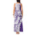 Polynesian Purple Plumeria Lei Tank Maxi Dress with Hammerhead Shark