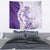 Polynesian Purple Plumeria Lei Tapestry with Hammerhead Shark