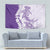 Polynesian Purple Plumeria Lei Tapestry with Hammerhead Shark