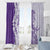 Polynesian Purple Plumeria Lei Window Curtain with Hammerhead Shark