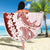 Polynesian Crimson Plumeria Lei Beach Blanket with Hammerhead Shark