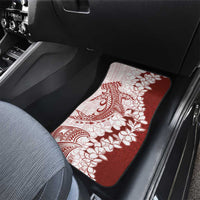 Polynesian Crimson Plumeria Lei Car Mats with Hammerhead Shark LT7 - Polynesian Pride