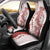 Polynesian Crimson Plumeria Lei Car Seat Cover with Hammerhead Shark