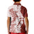 Polynesian Crimson Plumeria Lei Kid Polo Shirt with Hammerhead Shark