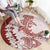 Polynesian Crimson Plumeria Lei Round Carpet with Hammerhead Shark