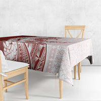 Polynesian Crimson Plumeria Lei Tablecloth with Hammerhead Shark LT7 - Polynesian Pride