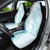 Polynesian Turquoise Plumeria Lei Car Seat Cover with Hammerhead Shark