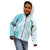 Polynesian Turquoise Plumeria Lei Kid Hoodie with Hammerhead Shark