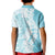 Polynesian Turquoise Plumeria Lei Kid Polo Shirt with Hammerhead Shark