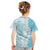 Polynesian Turquoise Plumeria Lei Kid T Shirt with Hammerhead Shark