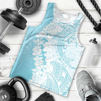 Polynesian Turquoise Plumeria Lei Men Tank Top with Hammerhead Shark LT7 - Polynesian Pride