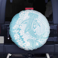Polynesian Turquoise Plumeria Lei Spare Tire Cover with Hammerhead Shark LT7 - Polynesian Pride