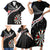 Personalised New Zealand Darts Family Matching Short Sleeve Bodycon Dress and Hawaiian Shirt Maori Manaia LT7 - Polynesian Pride