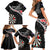 Personalised New Zealand Darts Family Matching Short Sleeve Bodycon Dress and Hawaiian Shirt Maori Manaia LT7 - Polynesian Pride