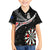 Personalised New Zealand Darts Kid Hawaiian Shirt Maori Manaia LT7 Kid Black - Polynesian Pride