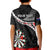 Personalised New Zealand Darts Kid Polo Shirt Maori Manaia LT7 - Polynesian Pride