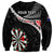 Personalised New Zealand Darts Sweatshirt Maori Manaia LT7 - Polynesian Pride