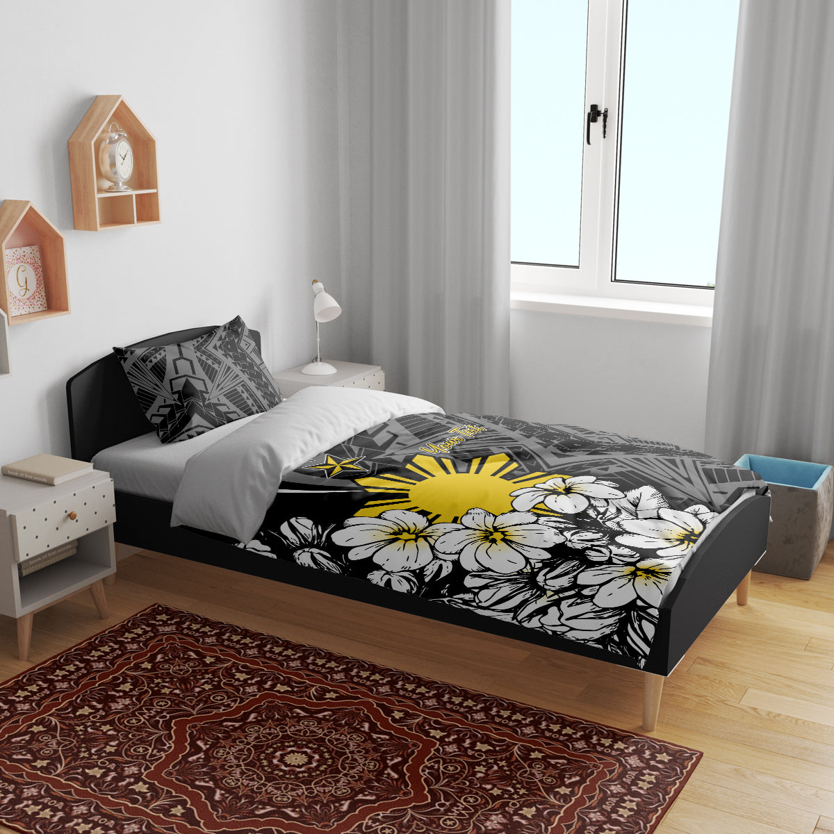 Philippines Sampaguita Personalised Bedding Set Women's Day