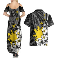 Philippines Sampaguita Personalised Couples Matching Summer Maxi Dress and Hawaiian Shirt Women's Day LT7 - Polynesian Pride