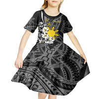 Philippines Sampaguita Personalised Kid Short Sleeve Dress Women's Day LT7 - Polynesian Pride