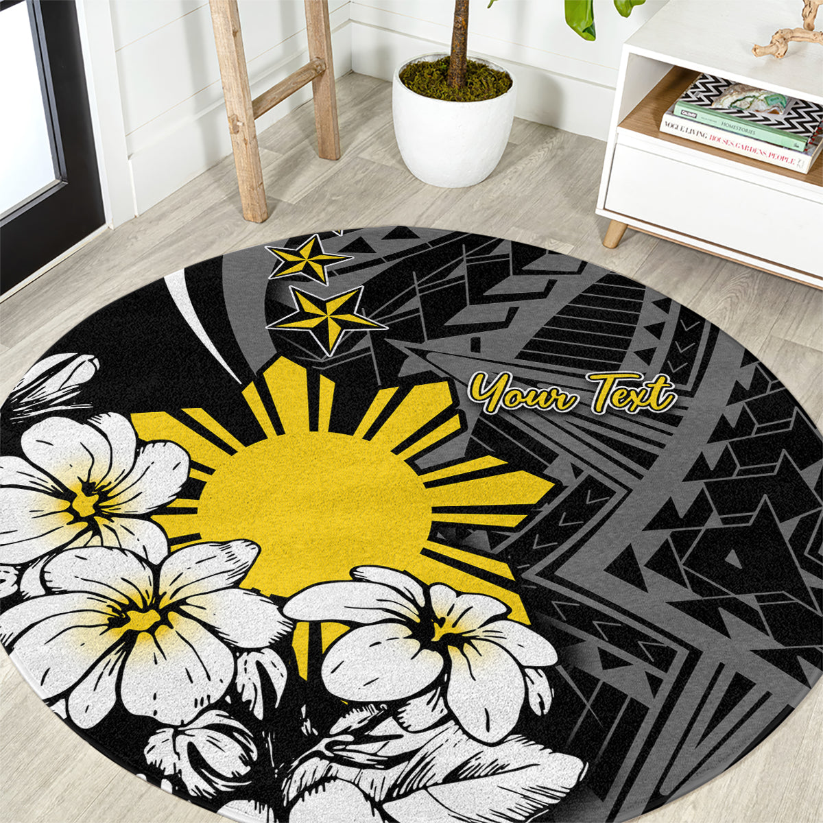 Philippines Sampaguita Personalised Round Carpet Women's Day