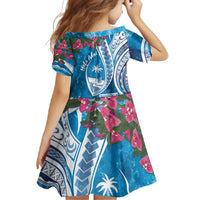 Hafa Adai Guam Family Matching Long Sleeve Bodycon Dress and Hawaiian Shirt Crystal Waves