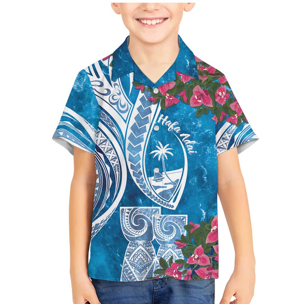 Hafa Adai Guam Family Matching Mermaid Dress and Hawaiian Shirt Crystal Waves