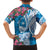 Hafa Adai Guam Family Matching Off The Shoulder Long Sleeve Dress and Hawaiian Shirt Crystal Waves