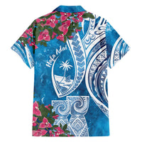 Hafa Adai Guam Family Matching Off Shoulder Maxi Dress and Hawaiian Shirt Crystal Waves