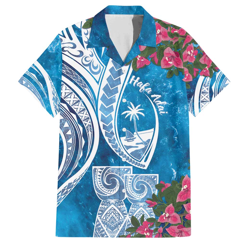 Hafa Adai Guam Family Matching Puletasi and Hawaiian Shirt Crystal Waves