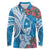 Hafa Adai Guam Long Sleeve Polo Shirt Crystal Waves