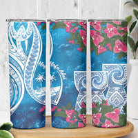 Hafa Adai Guam Skinny Tumbler Crystal Waves