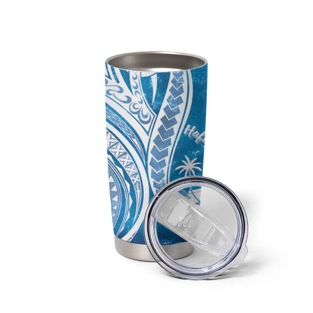 Hafa Adai Guam Tumbler Cup Crystal Waves