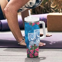 Hafa Adai Guam Tumbler With Handle Crystal Waves