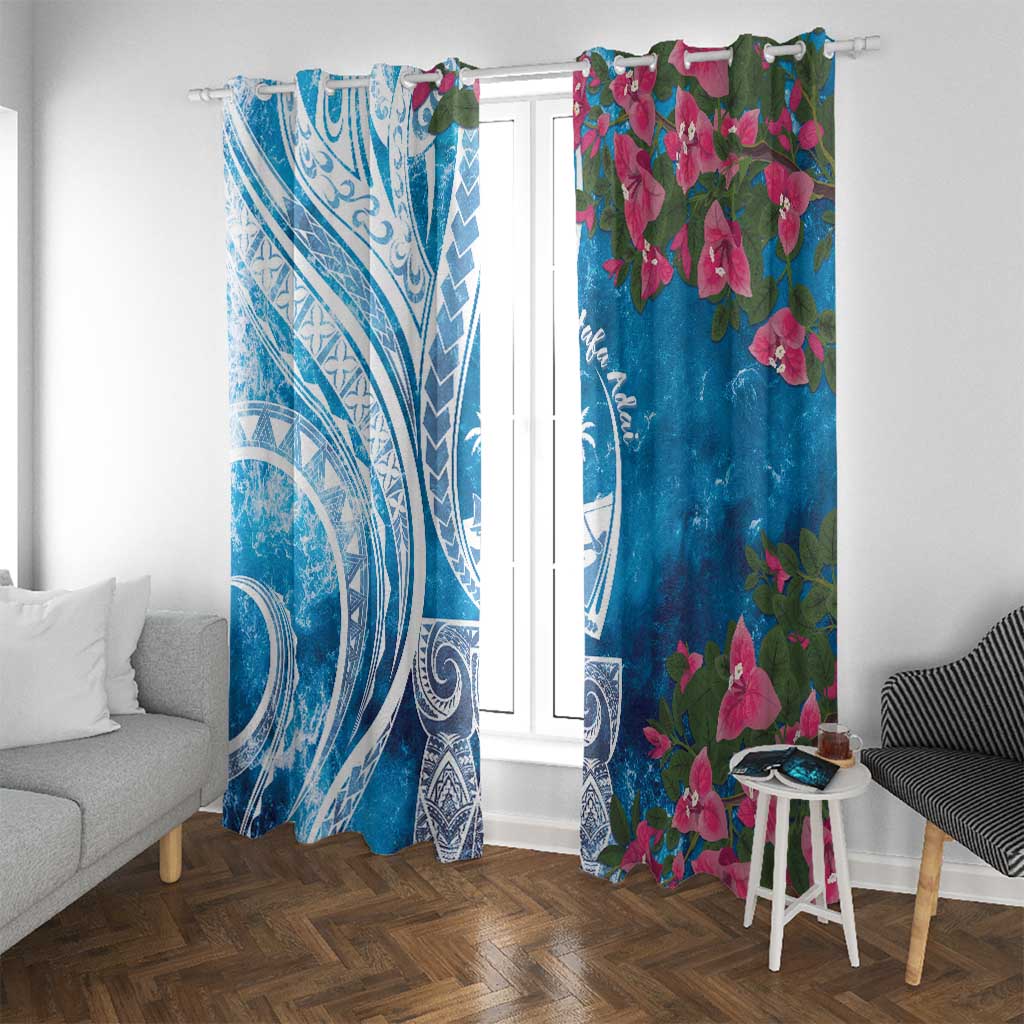 Hafa Adai Guam Window Curtain Crystal Waves