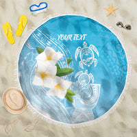 Personalized Guam Chamorro Beach Blanket Turtles and Guasali Flowers