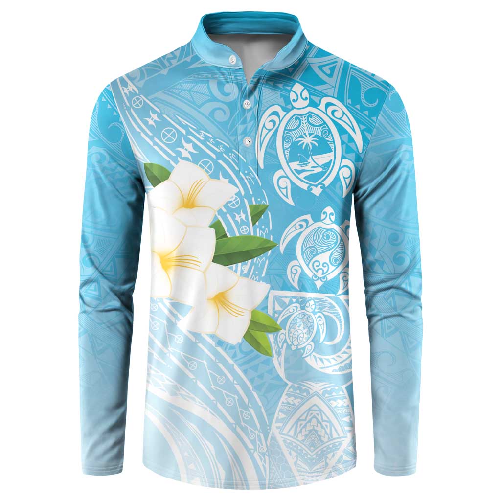 Personalized Guam Chamorro Button Sweatshirt Turtles and Guasali Flowers