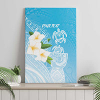 Personalized Guam Chamorro Canvas Wall Art Turtles and Guasali Flowers