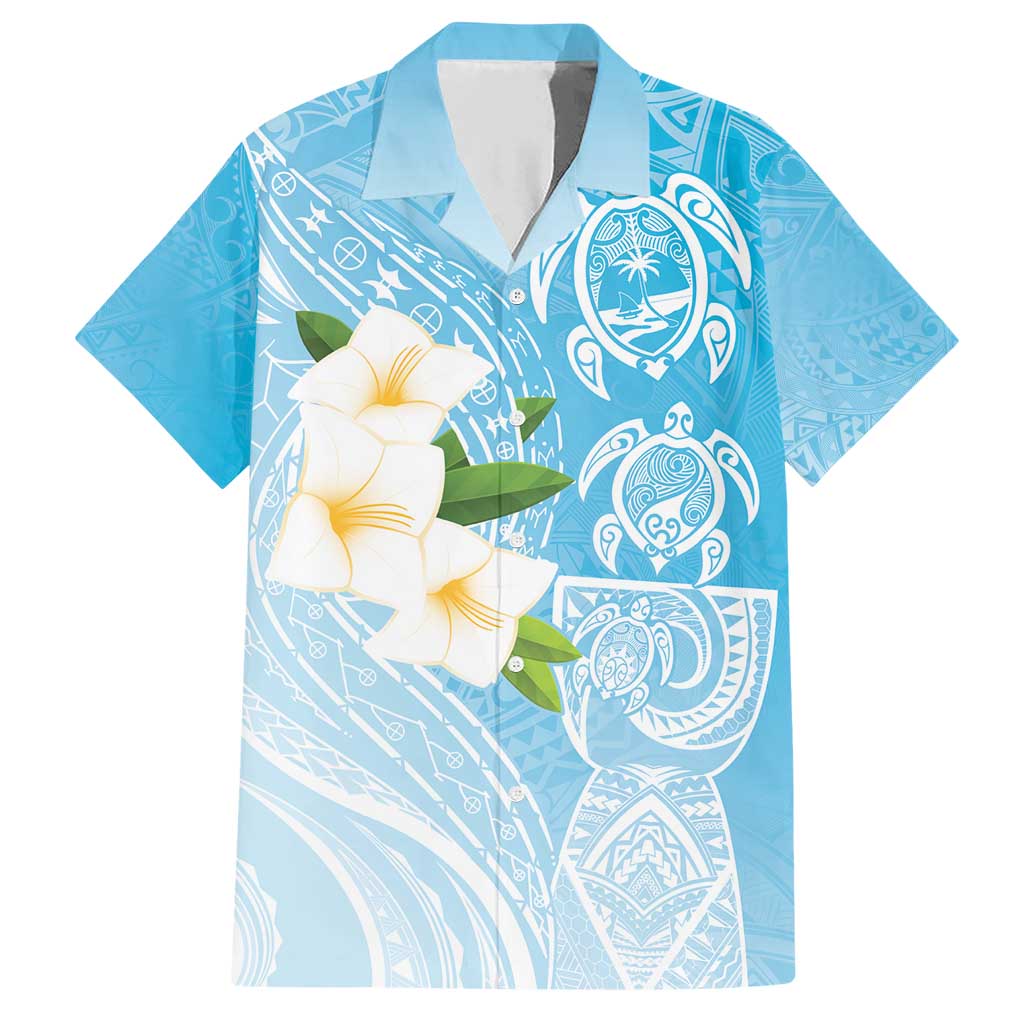 Personalized Guam Chamorro Family Matching Short Sleeve Bodycon Dress and Hawaiian Shirt Turtles and Guasali Flowers